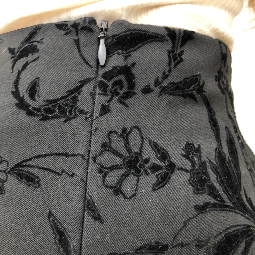 Talbots black with velvet design on side zip pants - Picture 5 of 7